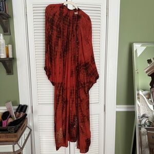 Kantha Bae Silk Tie Dye Kimono Duster